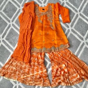 3 Piece Pakistani Fancy Wedding Sharara Dress Shoaib Imran Azeezay Style